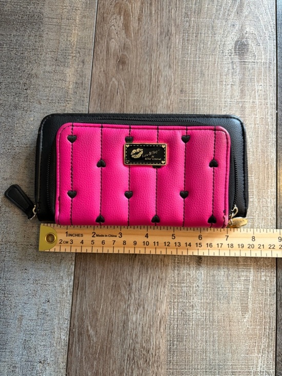 Betsey Johnson Handbags - Luv Betsey by Betsey Johnson Pink Heart Zip Around Wallet